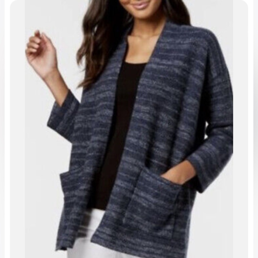 Eileen Fisher XXS Blue Cardigan